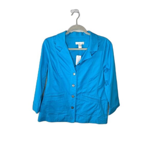 Christopher & Banks Jackets & Blazers - Christopher & Banks Women's Blue 3/4 Sleeve Jacket Size Small NWT